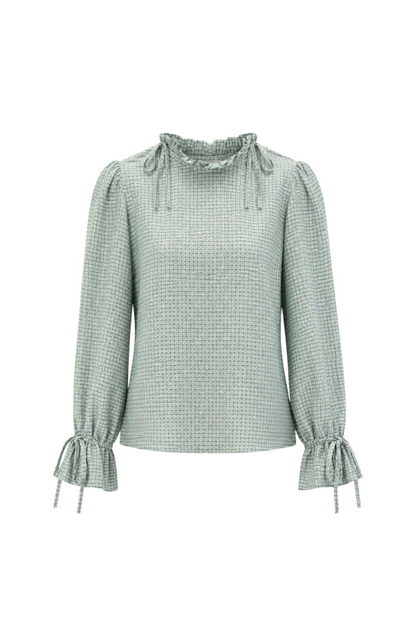 Marigold Dimitra Shirt - Sage Seersucker
