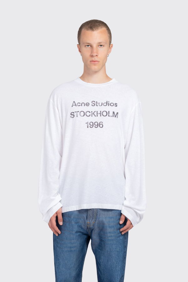 Acne Studios 1996 Logo LS T-Shirt - White