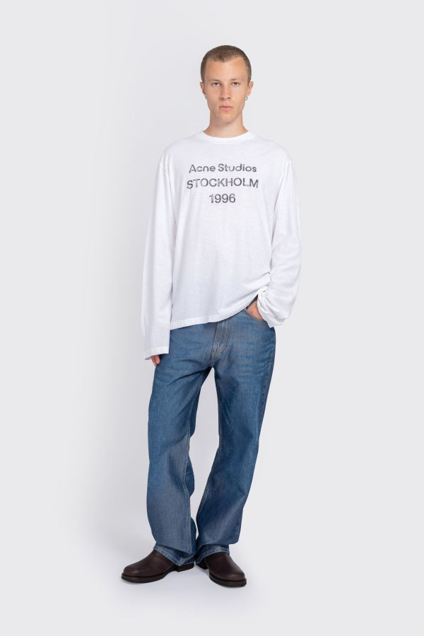Acne Studios 1996 Logo LS T-Shirt - White