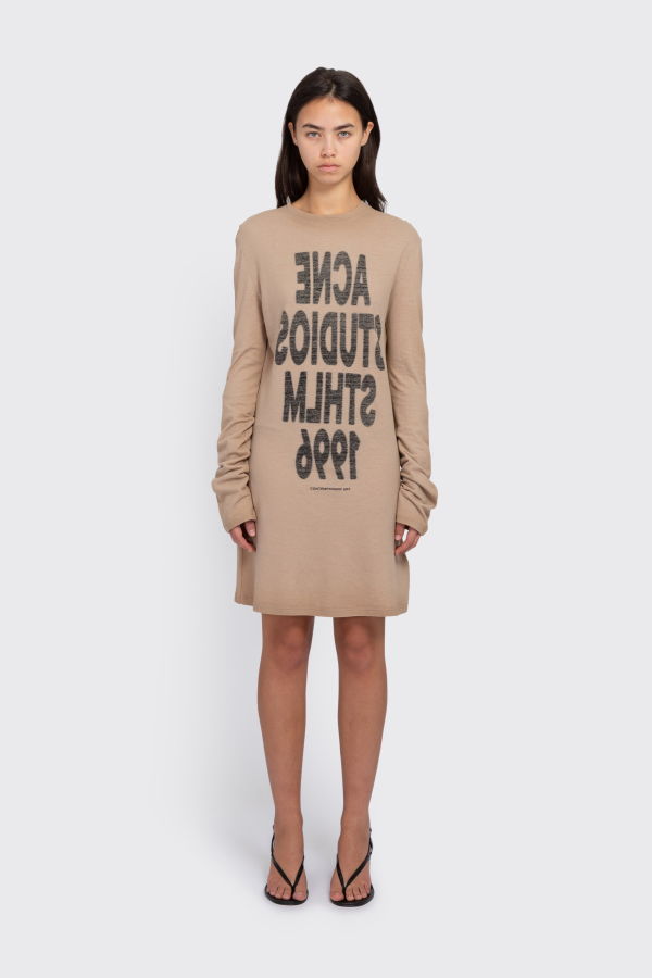 Acne Studios Graphic Dress - Beige
