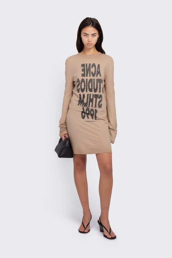 Acne Studios Graphic Dress - Beige