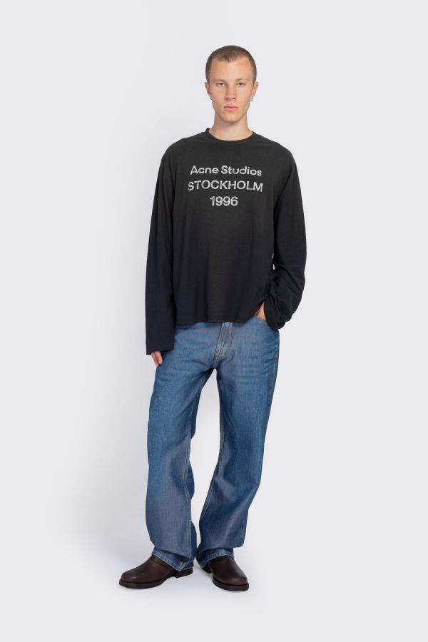 Acne Studios Sprayed 1996 Logo T-Shirt - Faded Black