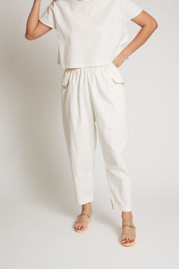 KAAREM Unisex Ease Tapered Linen Pocket Pant