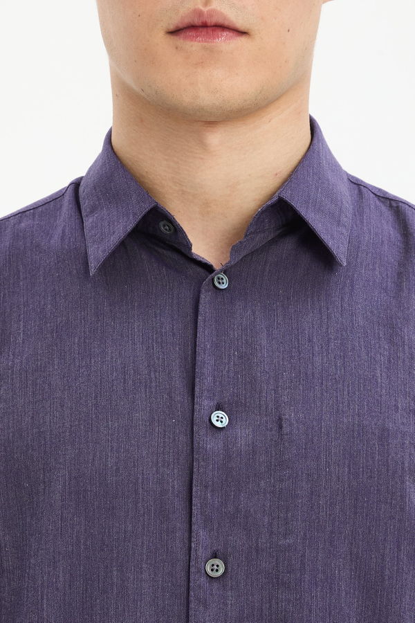 Delikatessen Feel Good Finest Mini Herringbone Italian Cotton Shirt