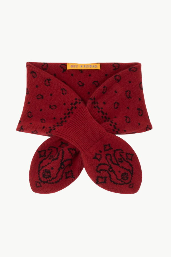 Guest in Residence Bandana Bowtie Scarf - Carmine/Black