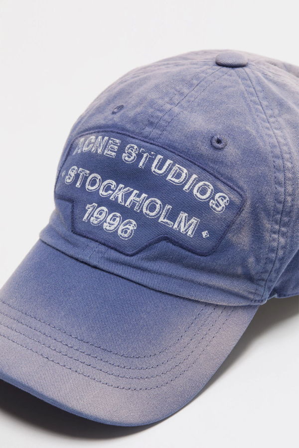 Acne Studios Screenprint Baseball Cap - Navy