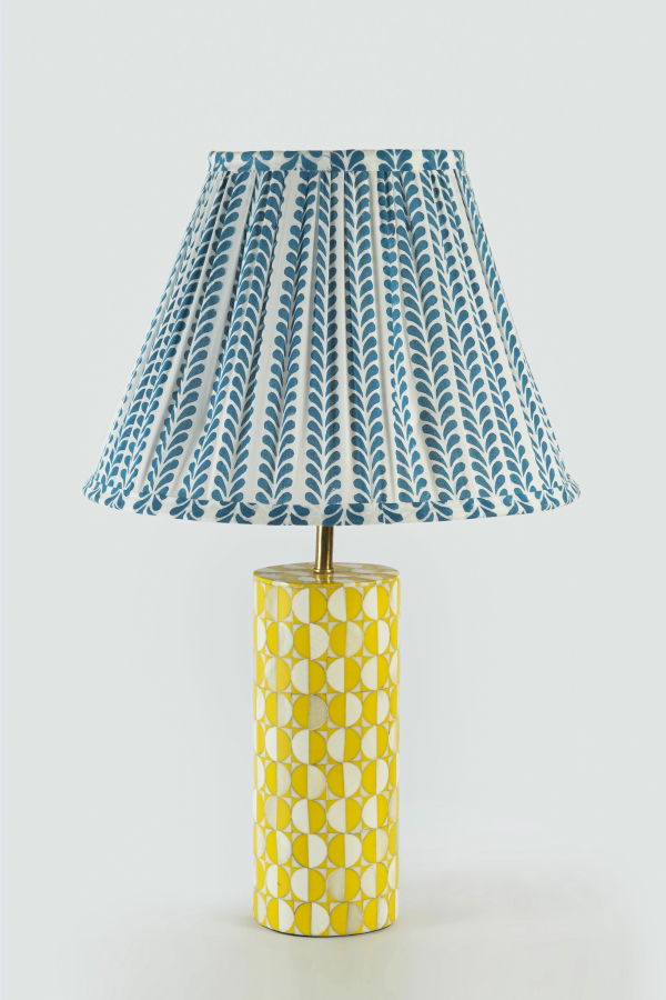 Mela Artisans Flourish Handblocked Lampshade