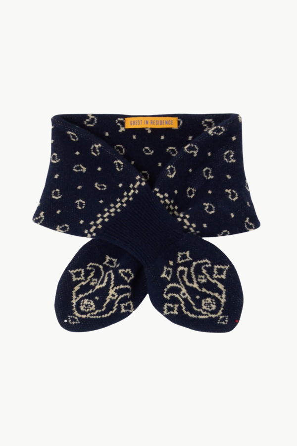 Guest in Residence Bandana Bowtie Scarf - Midnight/Butter