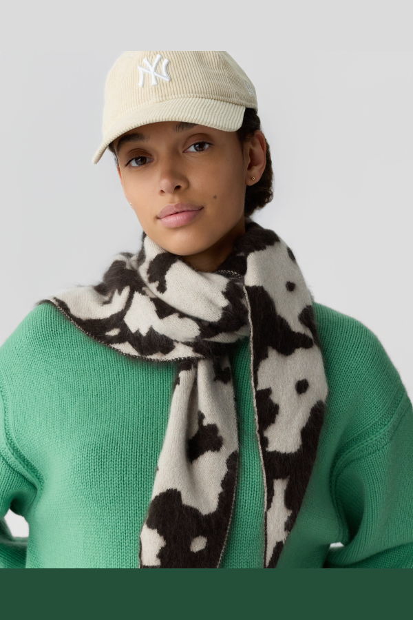 Guest in Residence Grizzly Cowhide Wild Rag - Oatmeal/Burnt Cocoa