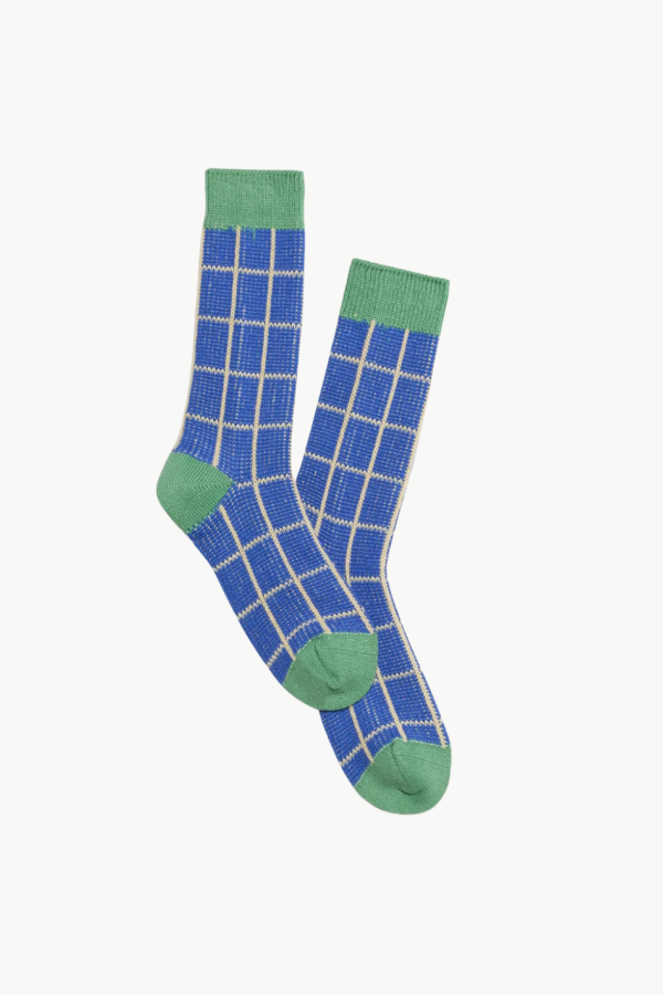 Guest in Residence The Checker Soft Sock - Reservoir Combo