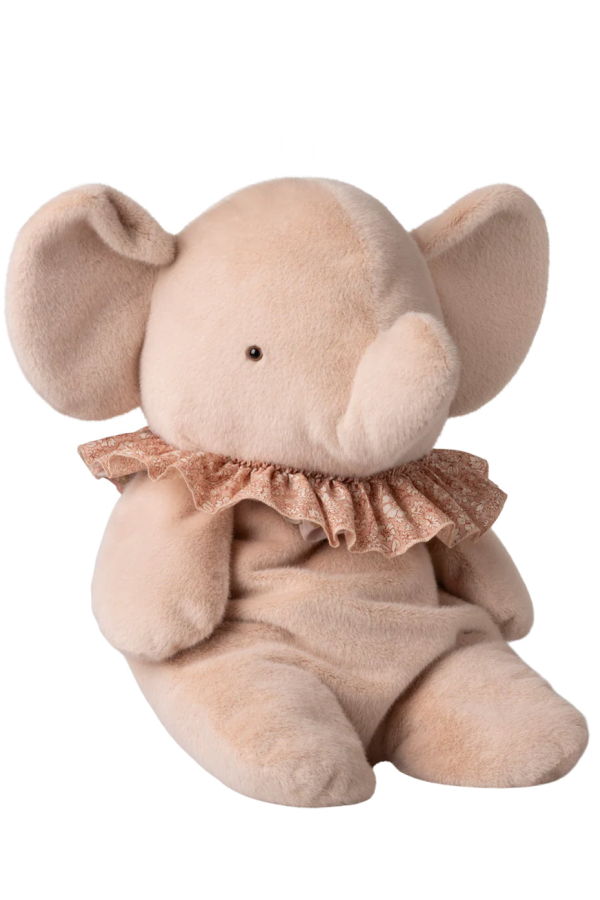 KIDS Maileg Safari Friends Big Elephant Soft Toy - Powder Pink