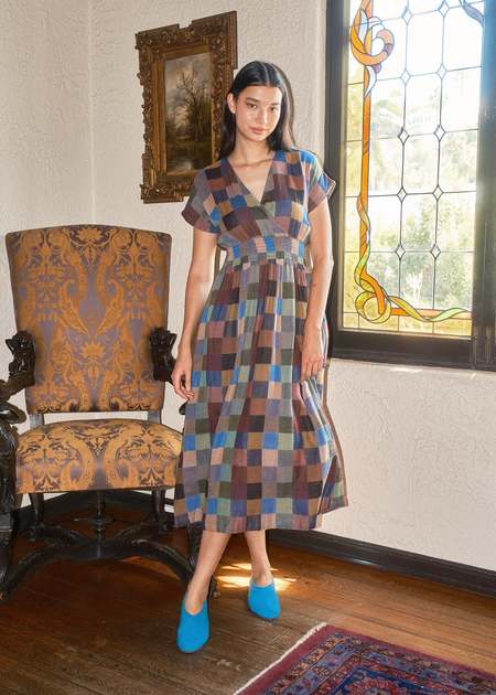 ワンピース apolina 2025SS Sissy Smock Dress Apolina Sissy Smock Dress - Snowdrop Calico | Garmentory