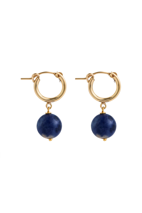 LISBETH Anneaux Boule Sodalite Earrings