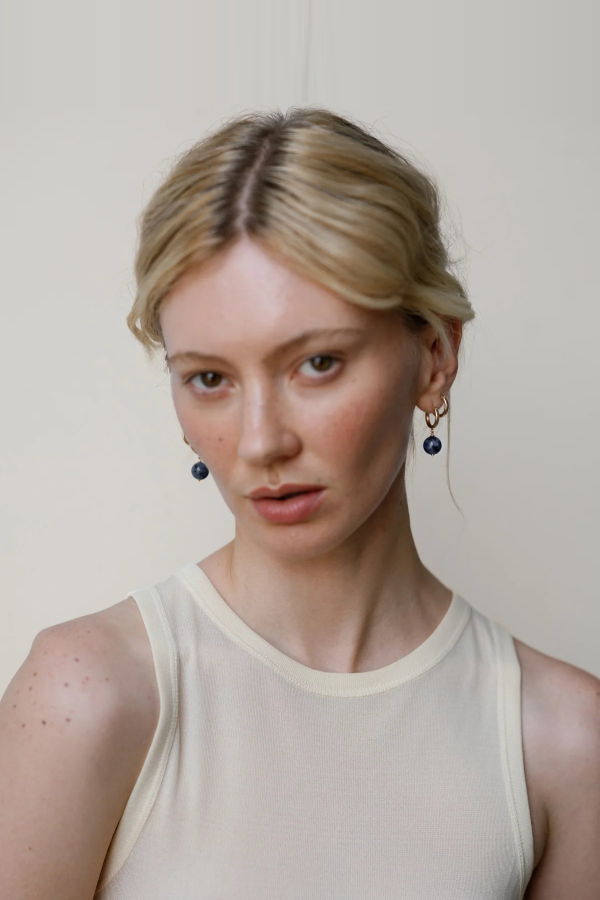 LISBETH Anneaux Boule Sodalite Earrings