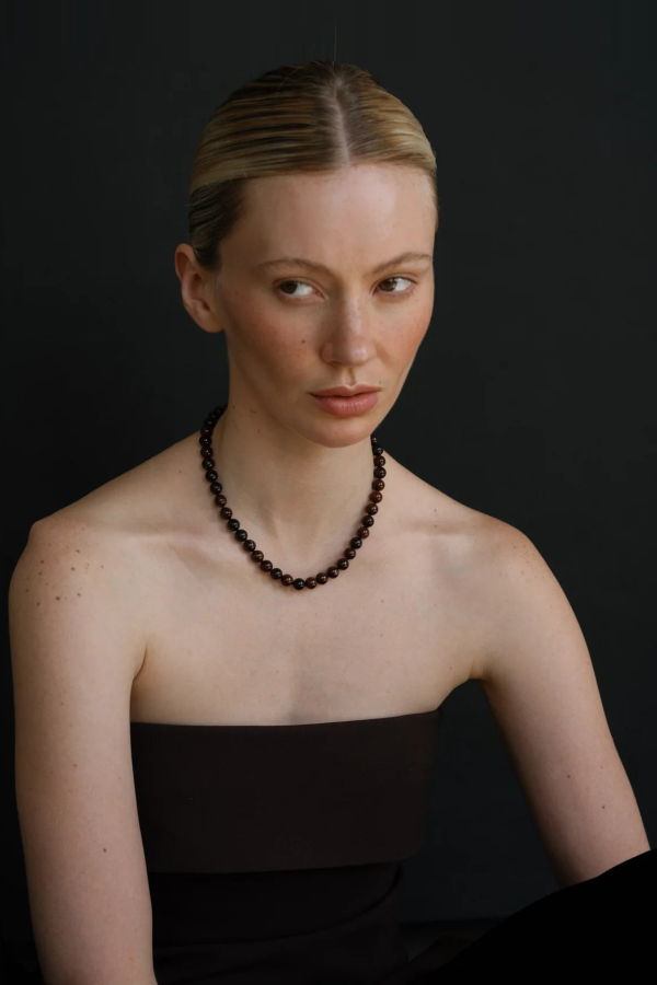 LISBETH Classic Boule Hessonite Necklace