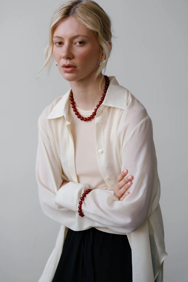 LISBETH Grande Boule Agate Necklace