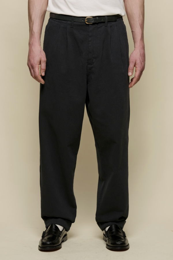 Merz b. Schwanen RIDER01T.99 Pleated Twill Pants