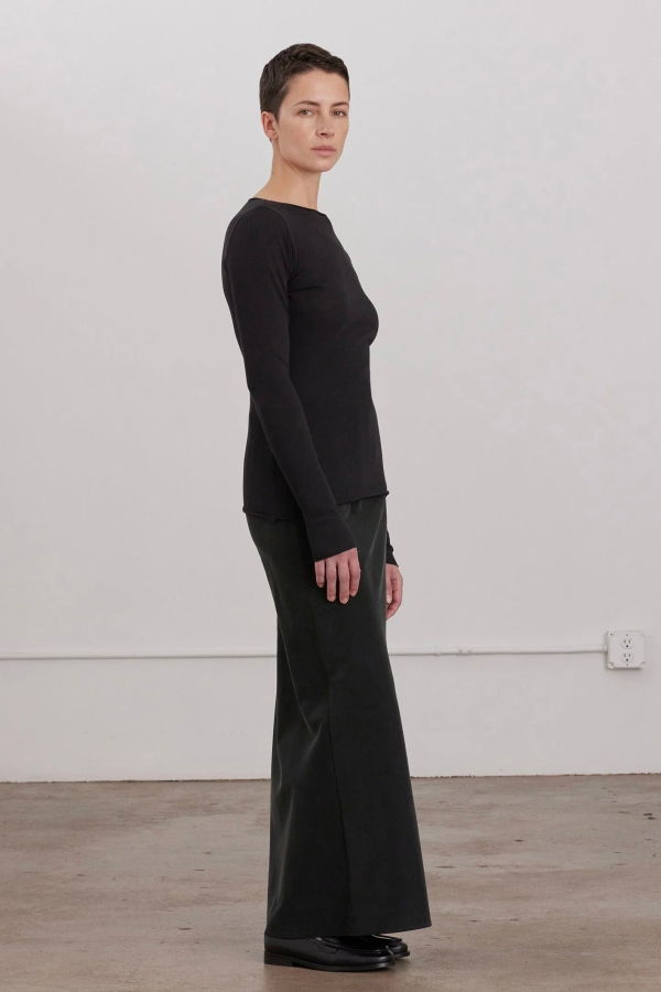 Black Crane Bias Skirt