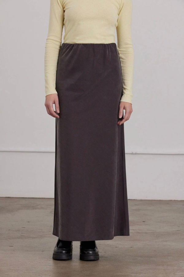 Black Crane Bias Skirt