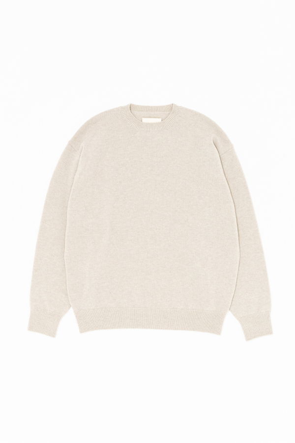 Yoko Sakamoto Crew Neck Knit Sweater - Ecru