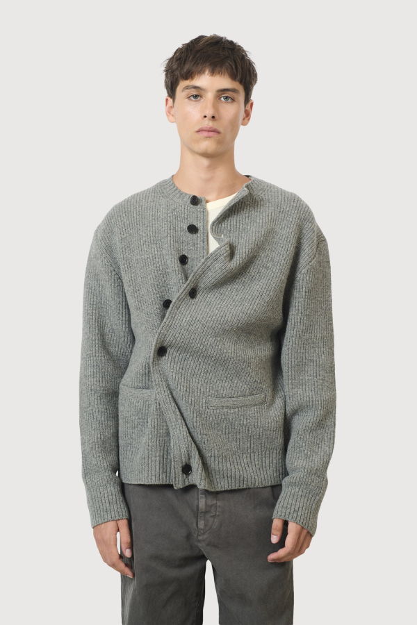 Yoke Cardigan - Gray