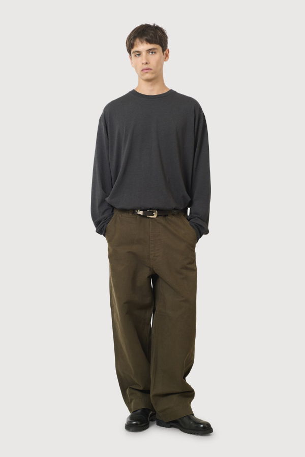 A.Presse Vintage Motorcycle Trousers - Olive Drab