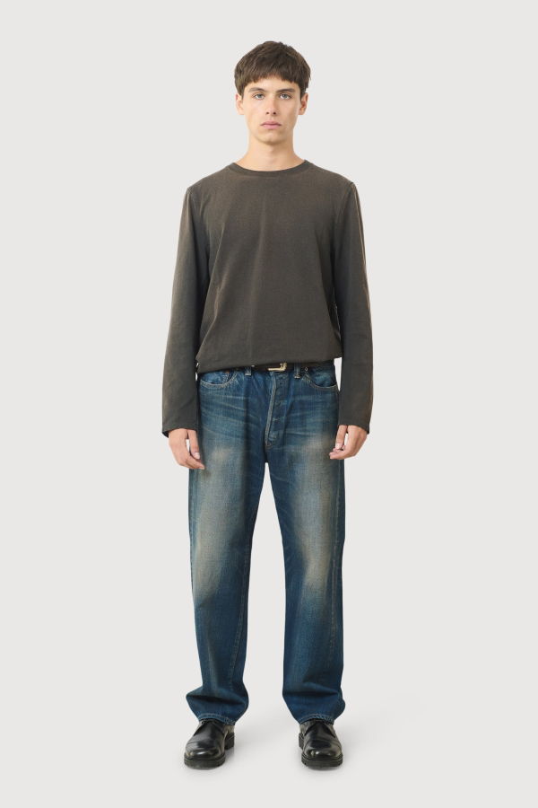 A.Presse Vintage Washed Straight Denim Pants - Indigo