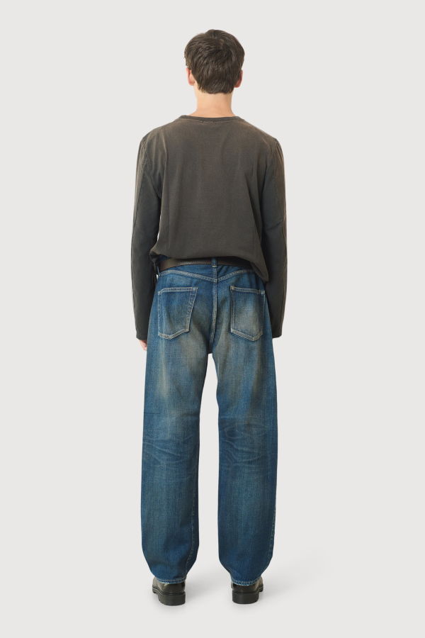 A.Presse Vintage Washed Straight Denim Pants - Indigo