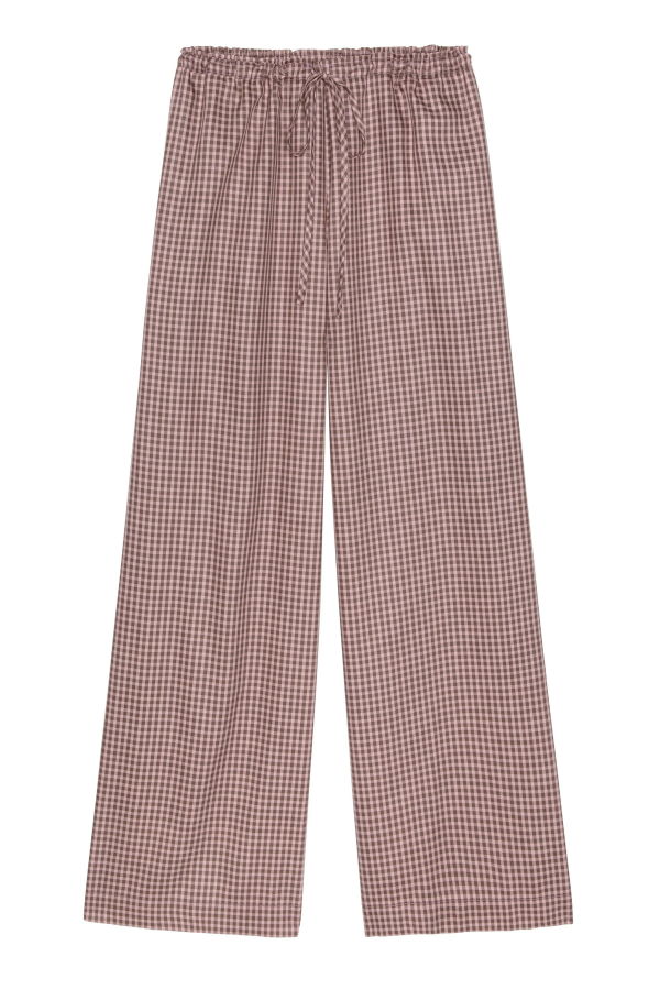 Donni. The Tencel Plaid Tie Pant