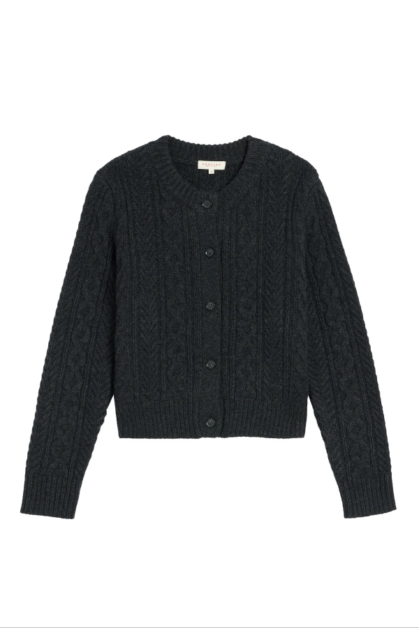 demylee Hope Merino Wool Cardigan - Charcoal