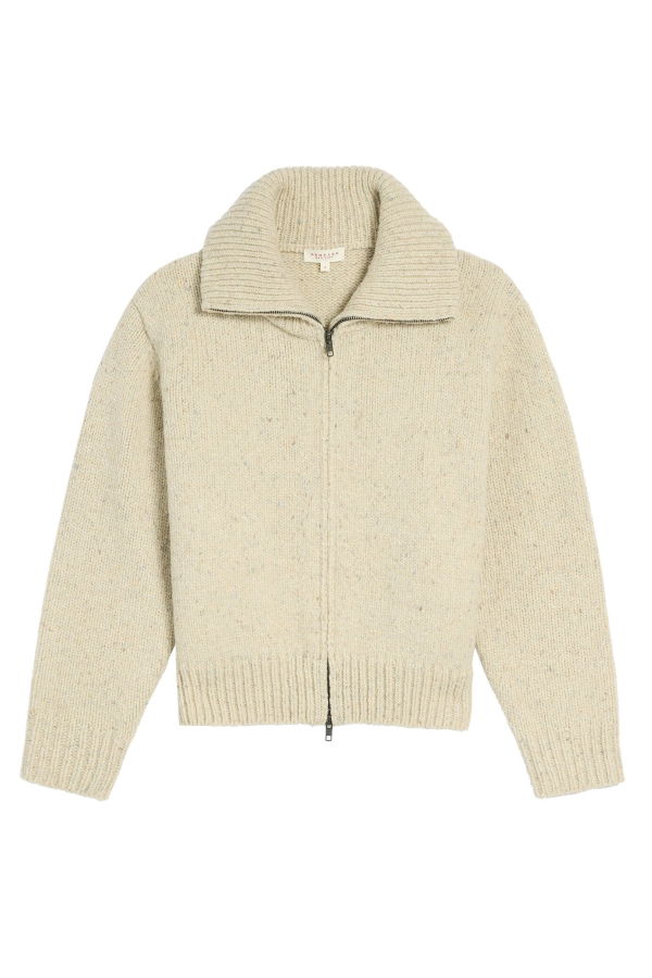 demylee Irene Confetti Wool Alpaca Zip Cardigan