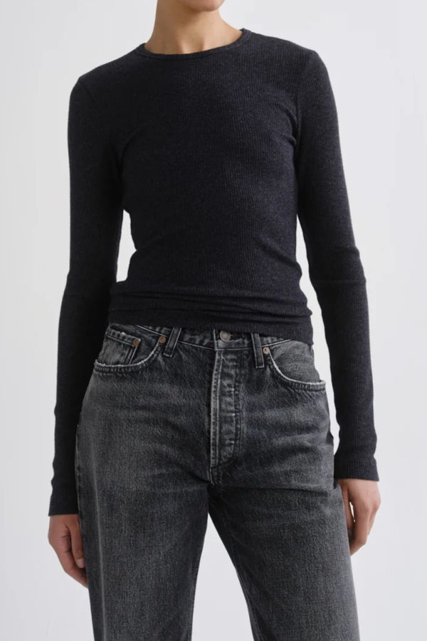 AGOLDE Delphi Slim Tee - Obscura