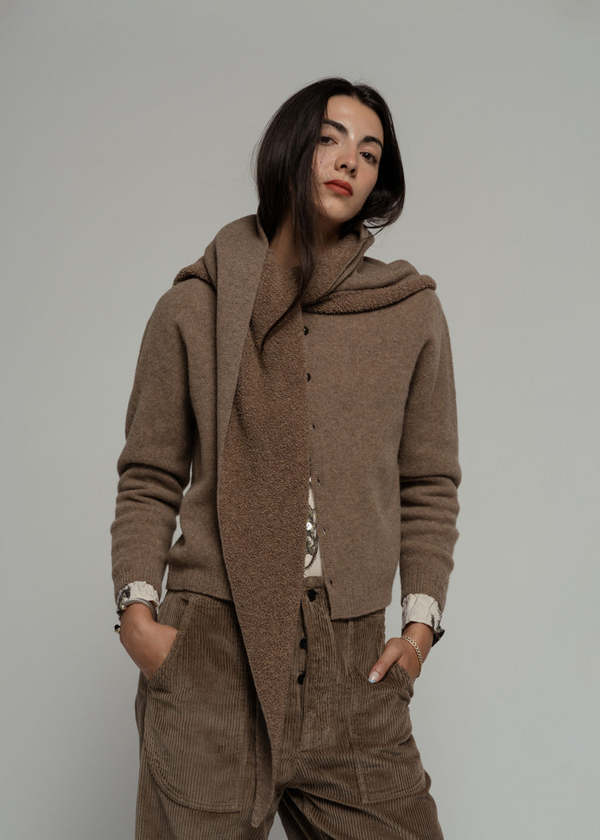 Triangular Interaction Pas de Calais Fine Wool Triangular Scarf - Brown | Garmentory