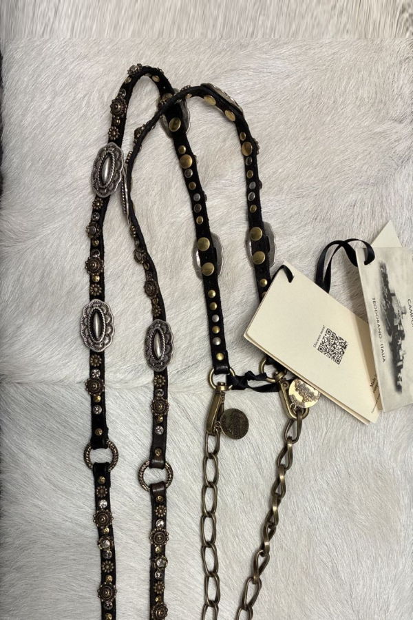 Campomaggi Chain Belt with Studs - Gray