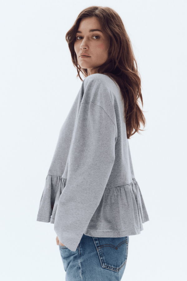 The Great. The Long Sleeve Ruffle Tee