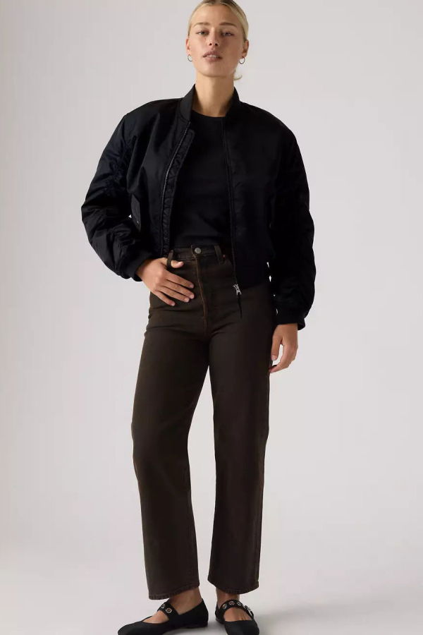 Levi's Ribcage Straight Ankle Jeans Over a Cup - Denim
