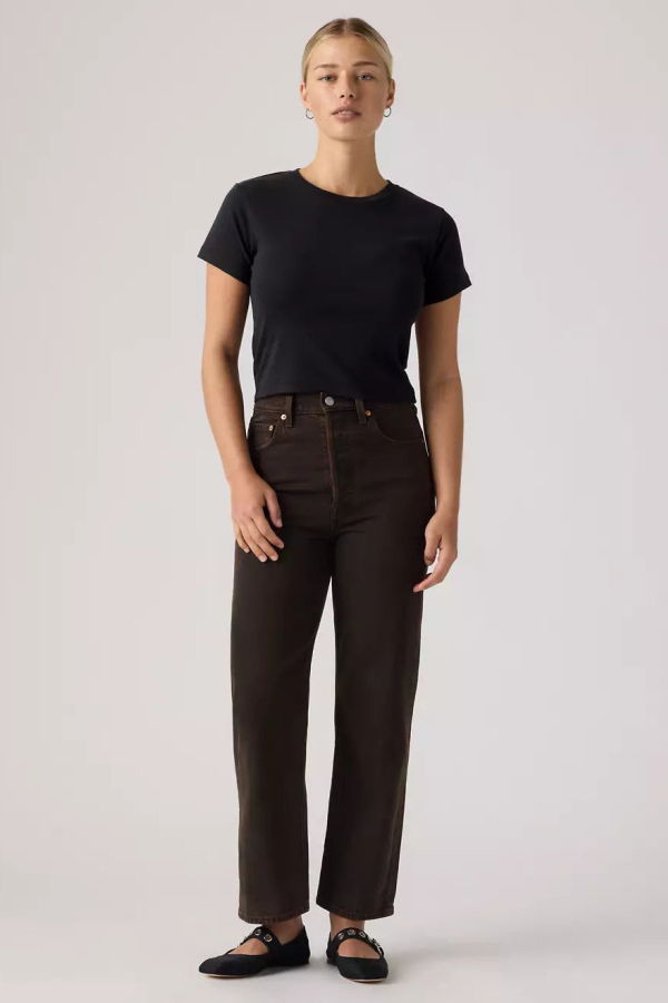 Levi's Ribcage Straight Ankle Jeans Over a Cup - Denim