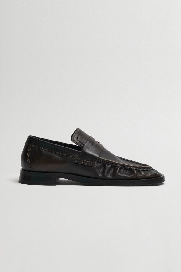 Miista Zita Moccasin Loafers - Black/Brown