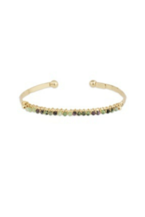 Gas Bijoux Lyre Bangle Bracelet - Gold