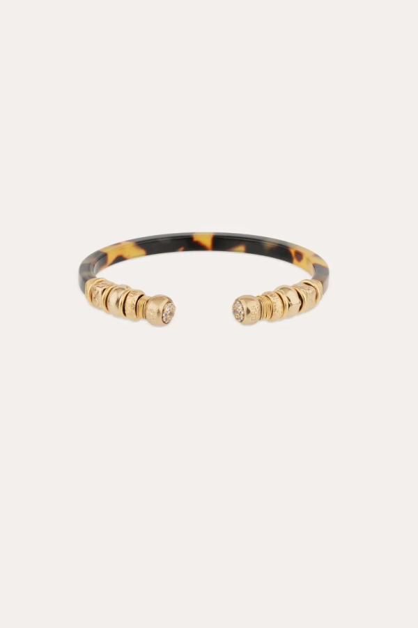 Gas Bijoux Sari Rhinestone Acetate Bracelet - Gold