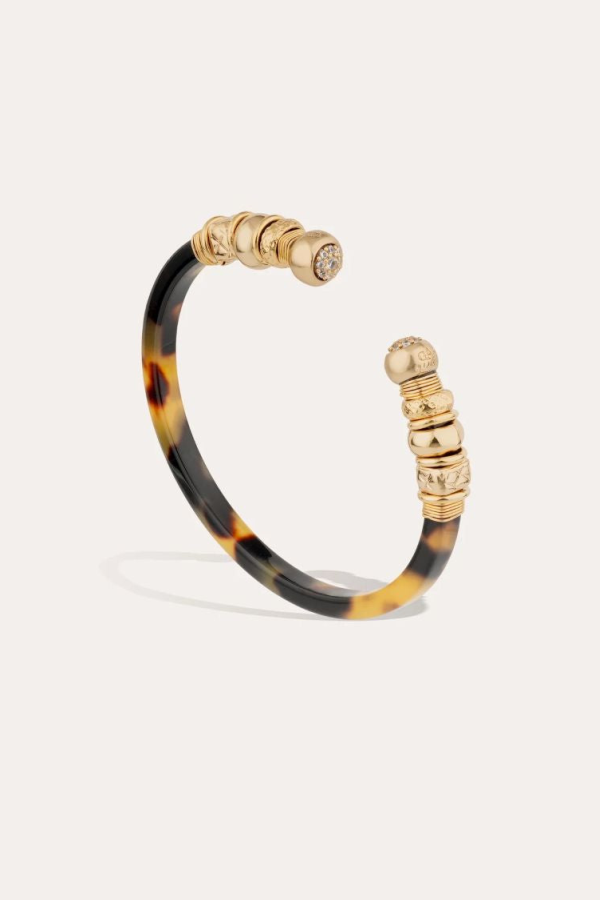 Gas Bijoux Sari Rhinestone Acetate Bracelet - Gold