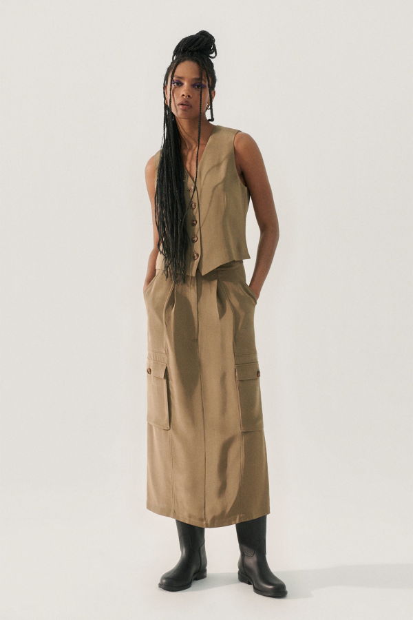 Silk Laundry CDC Long Suit Skirt - Cub