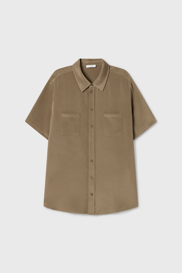 Silk Laundry CDC Short Sleeve Boyfriend Shirt - Cub
