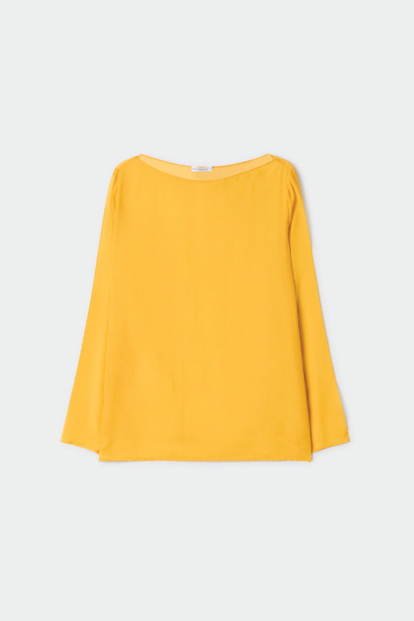 Silk Laundry Chiffon Audrey Top - Goldfinch