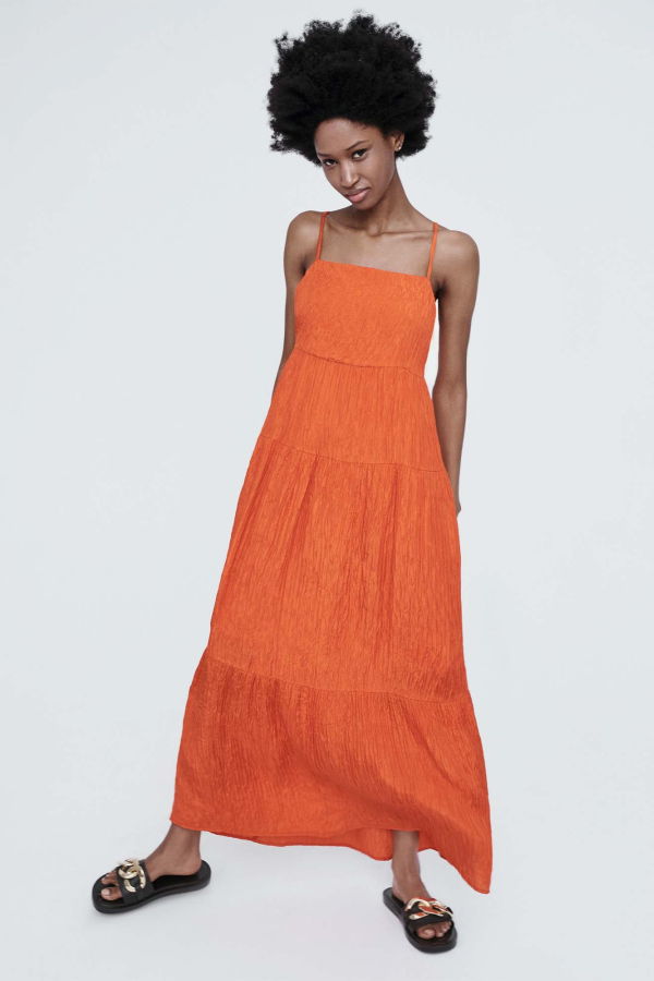 Silk Laundry Crinkle Bounce Dress - Banksia