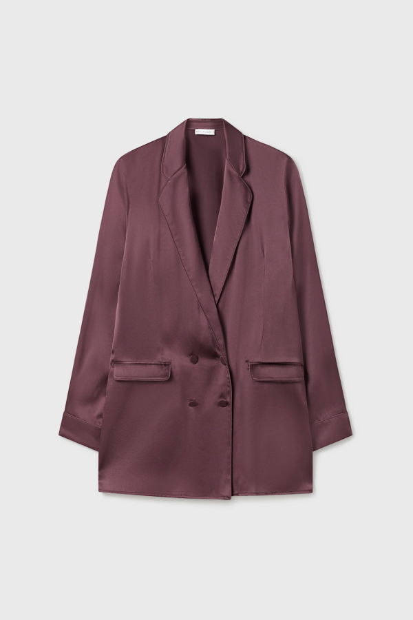 Silk Laundry Relaxed Blazer - Cacao