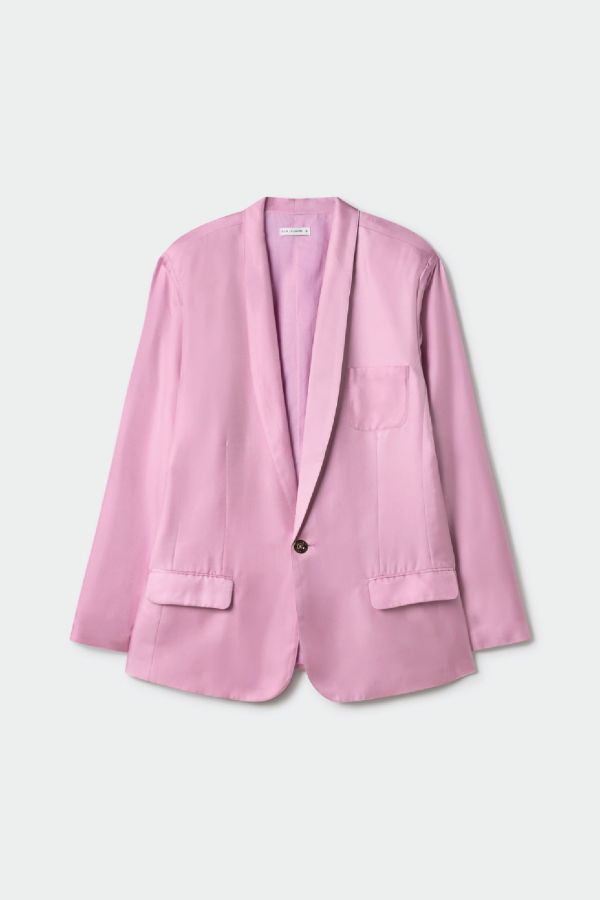 Silk Laundry Twill Miami Blazer - Fig