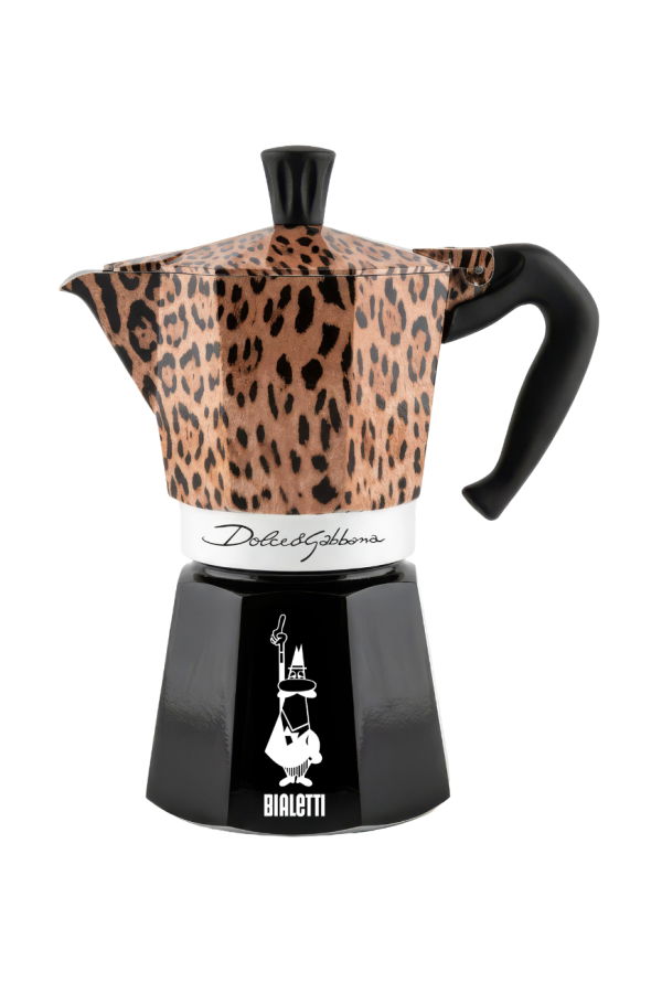 And Co. Brands Bialetti x Dolce&Gabbana Leopardo Moka Express 3-Cup Stovetop Coffee Maker