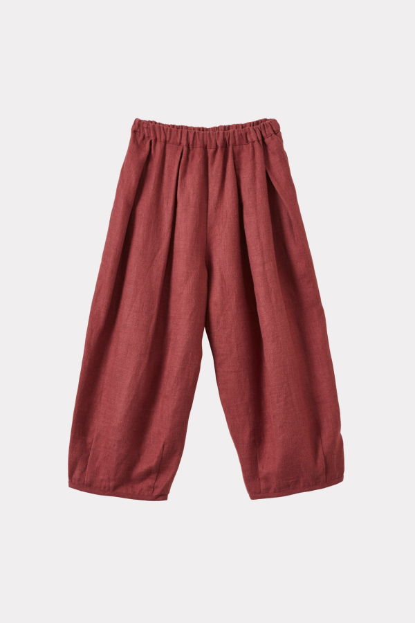 KIDS Caramel Bobby Linen Trousers