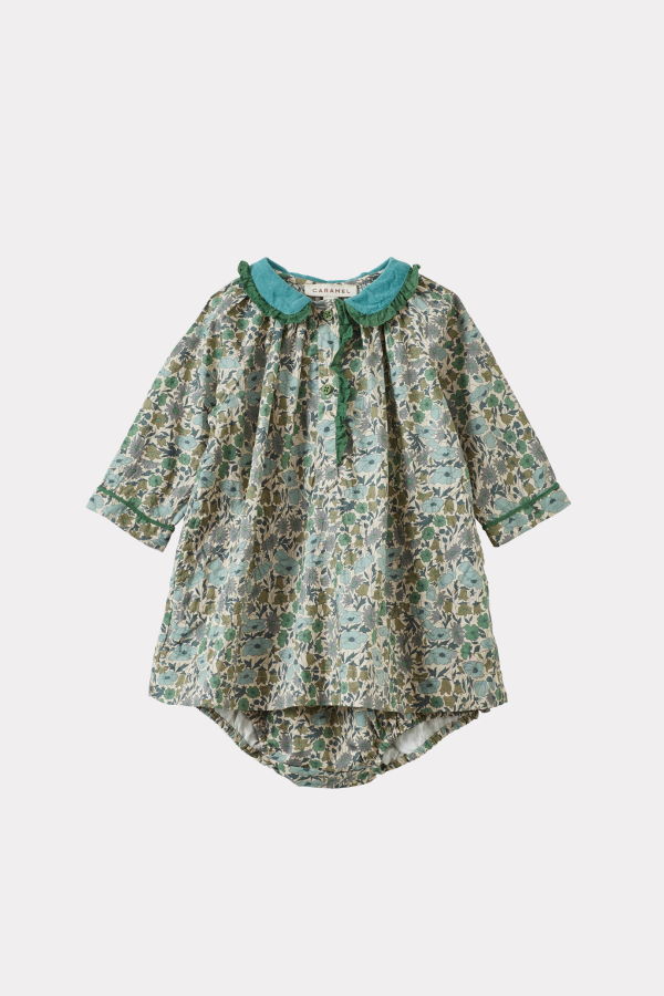 KIDS Caramel Verdite Baby Cotton Dress - Liberty Poppy & Daisy